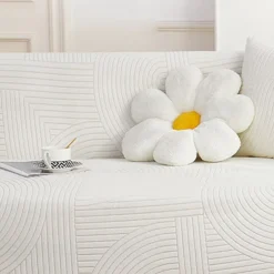 Stretch Couch Covers Sectional Sofa Cover For Dogs Pet, Farmhouse Slipcovers For Love Seat, L Shaped,3 Seater, U Shaped, Arm Chair Washable Couch Protector Soft Durable