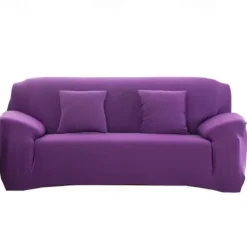 Stretch Couch Covers Sectional Burgundy Sofa Cover For Dogs Pet, Farmhouse Slipcovers For Love Seat, L Shaped,3 Seater, U Shaped, Arm Chair Washable Couch Protector Soft Durable