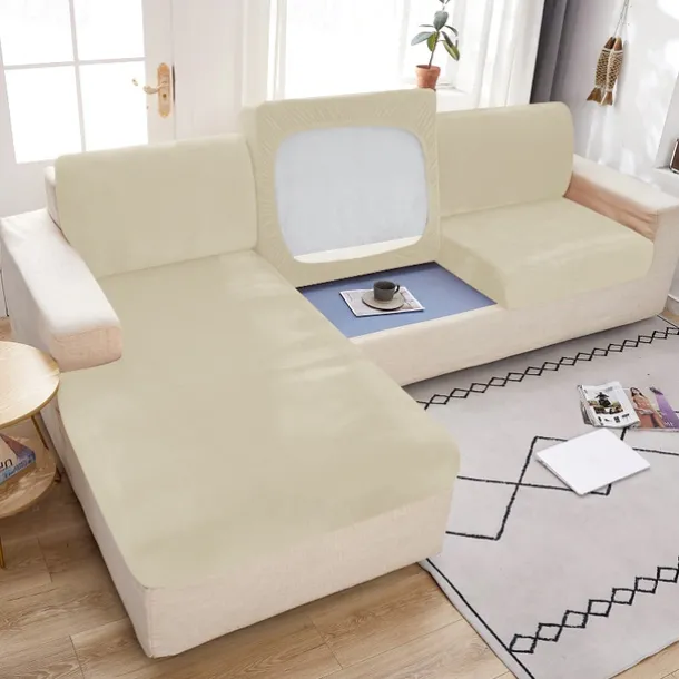 Stretch Couch Covers Sofa Seat Burgundy Cushion Cover Velvet For Dogs Pet, Magic Sofa Cover Sectional Sofa Slipcover for Love Seat, L Shaped, 3 Seater, Washable Protector