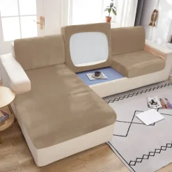 Stretch Couch Covers Sofa Seat Burgundy Cushion Cover Velvet For Dogs Pet, Magic Sofa Cover Sectional Sofa Slipcover for Love Seat, L Shaped, 3 Seater, Washable Protector