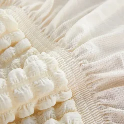 Stretch Couch Cushion Cover, 1 2 3 Seater Cushion Covers for L Shaped Sofa Chaise Longue, Sectional Sofa Slipcover Furniture Protector with Elastic Bottom