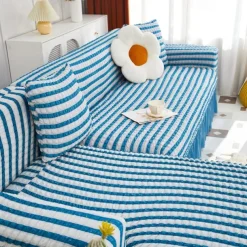 Stretch Couch Cushion Cover, 1 2 3 Seater Cushion Covers for L Shaped Sofa Chaise Longue, Sectional Sofa Slipcover Furniture Protector with Elastic Bottom