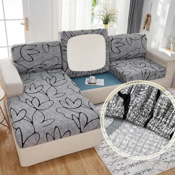 Stretch Couch Cushion Cover Cushion Slipcover for Chair Cushion Furniture Protector Seat Cushion Sofa Cover with Elastic Bottom Washable