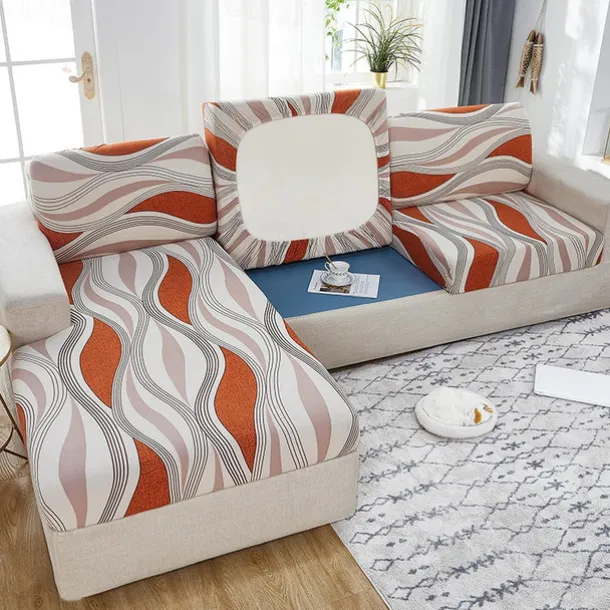 Stretch Couch Cushion Cover Cushion Slipcover for Chair Cushion Furniture Protector Seat Cushion Sofa Cover with Elastic Bottom Washable