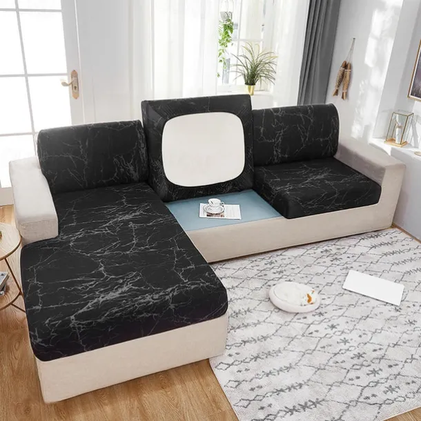 Stretch Couch Cushion Cover Cushion Slipcover for Chair Cushion Furniture Protector Seat Cushion Sofa Cover with Elastic Bottom Washable