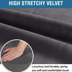 Stretch Dining Chair Cover Green Chair Seat Slipcover Velvet Elastic For Dining Party Hotel Wedding Soft Washable