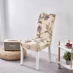 Stretch Dining Chair Cover High Back Dining Chair Cover Soft and Elastic Fabric for a Snug Fit Protects Chairs from Spills, Stains, and Wear Easy to Install and Remove Ideal for Dining Rooms
