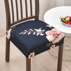 Stretch Dining Chair Seat Covers Set Soft Removable Washable Seat Covers for Dining Chairs, Dining Room Seat Cover Slipcover Protector