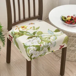 Stretch Dining Chair Seat Covers Set Soft Removable Washable Seat Covers for Dining Chairs, Dining Room Seat Cover Slipcover Protector