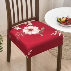 Stretch Dining Chair Seat Covers Set Soft Removable Washable Seat Covers for Dining Chairs, Dining Room Seat Cover Slipcover Protector