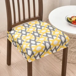 Stretch Dining Chair Seat Covers Set Soft Removable Washable Seat Covers for Dining Chairs, Dining Room Seat Cover Slipcover Protector