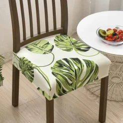 Stretch Dining Chair Seat Covers Set Soft Removable Washable Seat Covers for Dining Chairs, Dining Room Seat Cover Slipcover Protector