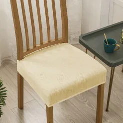 Stretch Dining Chair Seat Covers , Soft Removable Washable Seat Covers for Dining Chairs, Dining Room Seat Cover Slipcover Protector