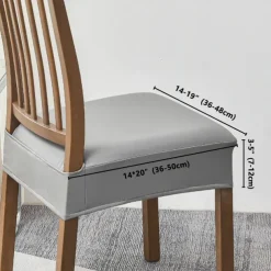 Stretch Dining Chair Seat Covers , Soft Removable Washable Seat Covers for Dining Chairs, Dining Room Seat Cover Slipcover Protector