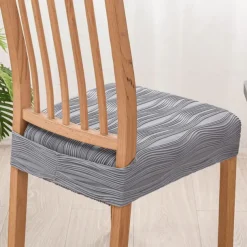 Stretch Dining Chair Seat Covers , Soft Removable Washable Seat Covers for Dining Chairs, Dining Room Seat Cover Slipcover Protector