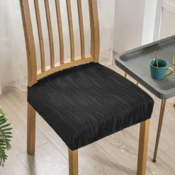 Stretch Dining Chair Seat Covers , Soft Removable Washable Seat Covers for Dining Chairs, Dining Room Seat Cover Slipcover Protector