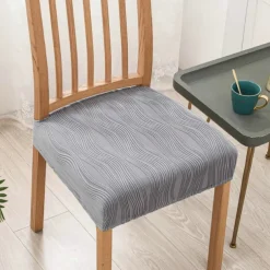 Stretch Dining Chair Seat Covers , Soft Removable Washable Seat Covers for Dining Chairs, Dining Room Seat Cover Slipcover Protector