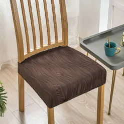 Stretch Dining Chair Seat Covers , Soft Removable Washable Seat Covers for Dining Chairs, Dining Room Seat Cover Slipcover Protector