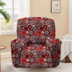 Stretch Floral Recliner Covers Premium Fabric Slipcover with Elastic Design for a Perfect Fit and Stylish Protection of Your Furniture