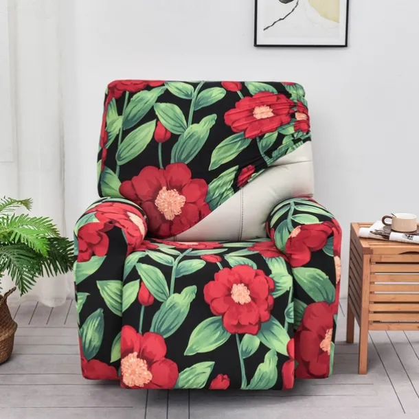 Stretch Floral Recliner Covers Non-slip Massage Lazy Boy Sofa Cover All-inclusive Single Seat Couch Cover Armchair Covers