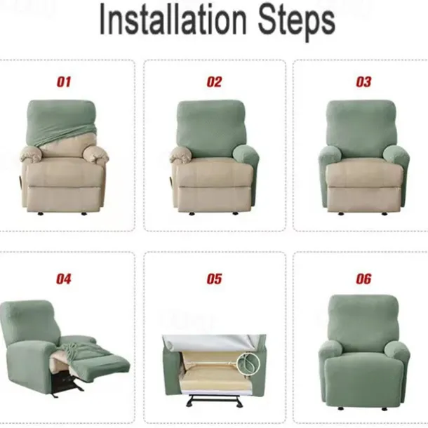 Stretch Floral Recliner Covers Non-slip Massage Lazy Boy Sofa Cover All-inclusive Single Seat Couch Cover Armchair Covers