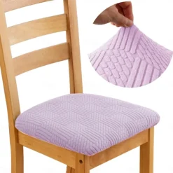 Stretch Jacquard Dining Chair Seat Covers Removable and Washable Elastic Slipcovers Perfect for Protecting Upholstered Dining Chair Cushions Adds Comfort and Style to Your Dining Room Decor