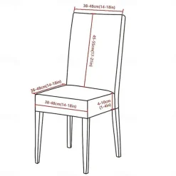 Stretch Leaves Dining Chair Cover Soft Chair Seat Slipcover Durable Washable Furniture Protector For Dining Room Party