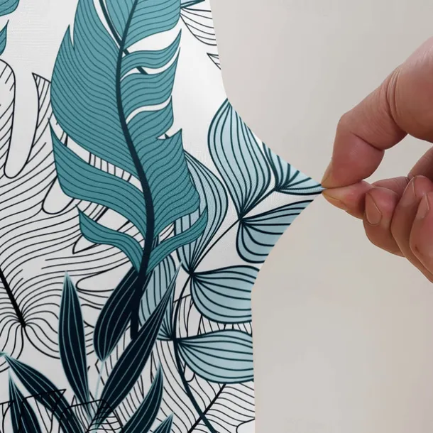 Stretch Leaves Dining Chair Cover Soft Chair Seat Slipcover Durable Washable Furniture Protector For Dining Room Party