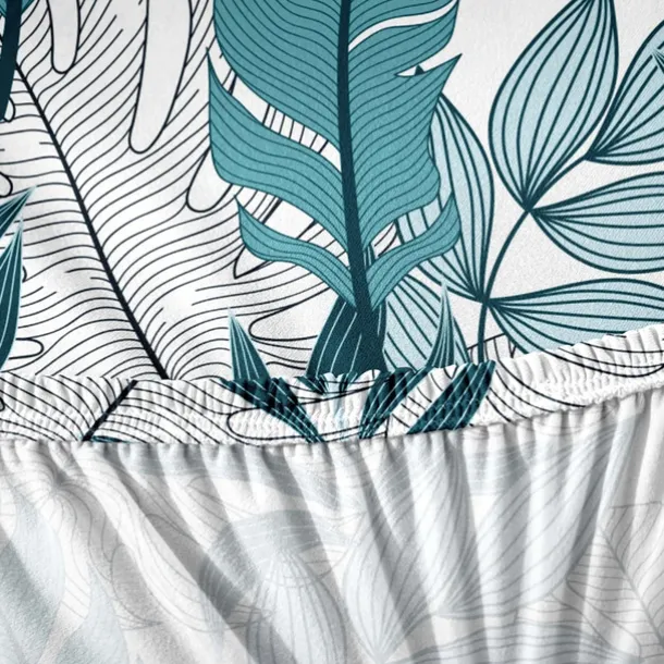 Stretch Leaves Dining Chair Cover Soft Chair Seat Slipcover Durable Washable Furniture Protector For Dining Room Party