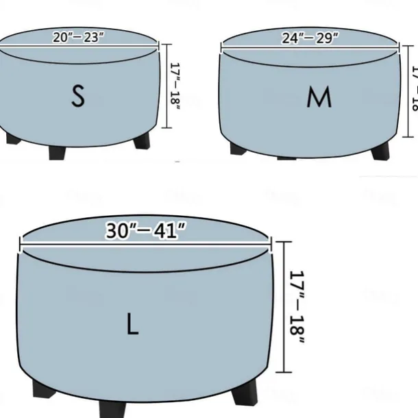 Stretch Ottoman Cover Square Ottoman Slipcovers Furniture Protector Folding Storage Stool Furniture Protector Soft Slipcover with Elastic Bottom