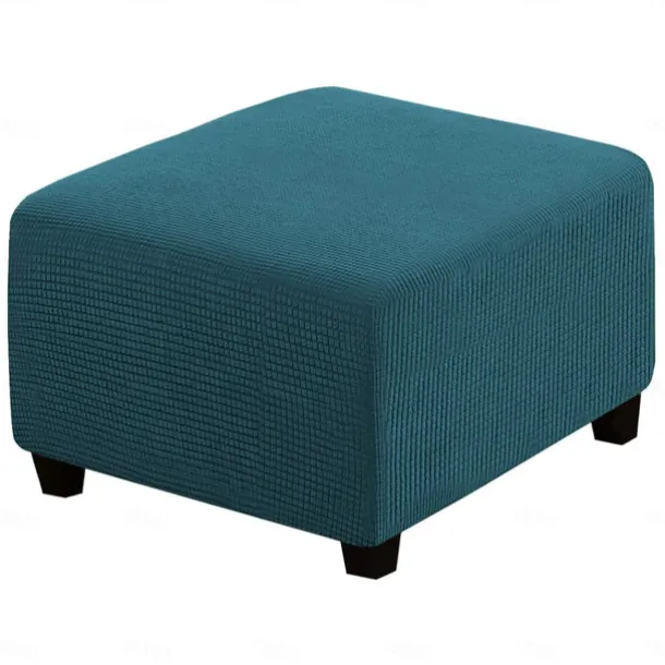 Stretch Ottoman Cover Square Ottoman Slipcovers Furniture Protector Folding Storage Stool Furniture Protector Soft Slipcover with Elastic Bottom