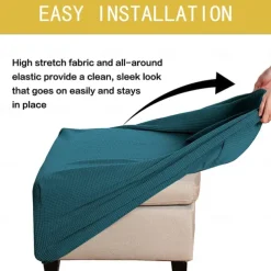 Stretch Ottoman Cover Square Ottoman Slipcovers Furniture Protector Folding Storage Stool Furniture Protector Soft Slipcover with Elastic Bottom