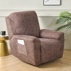 Stretch Recliner Couch Cover Armchair Sofa Cover Sofa Slipcover with Pocket Washable Furniture Protector for Kids, Pets, Dogs, Cats
