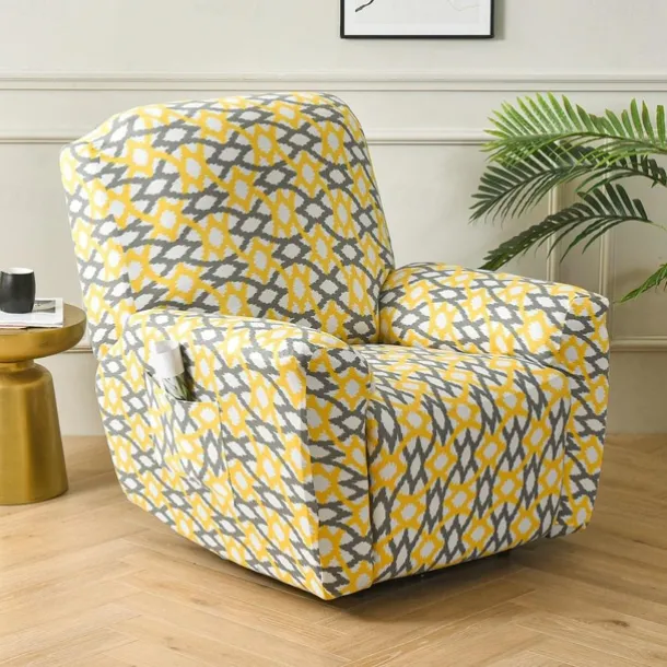 Stretch Recliner Couch Cover Armchair Sofa Cover Sofa Slipcover with Pocket Washable Furniture Protector for Kids, Pets, Dogs, Cats