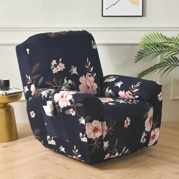 Stretch Recliner Couch Cover Armchair Sofa Cover Sofa Slipcover with Pocket Washable Furniture Protector for Kids, Pets, Dogs, Cats
