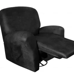 Stretch Recliner Cover Burgundy Recliner Covers Arm Chair Slipcover Like Leather Washable Couch Cover Pocket Protector for Pet, Dogs(1 Backest Cover,1 Seat Cover,2 Armrest Cover)