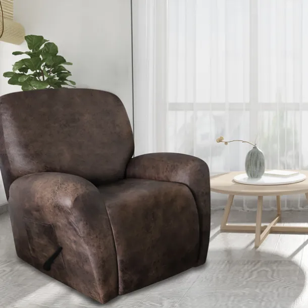 Stretch Recliner Cover Recliner Covers 1 Seater Armchair Couch Slipcover with Side Pocket, Anti-cat Scratch Furniture Protector for Kids, Pets, Dogs, Cats