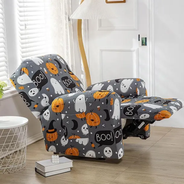 Stretch Recliner Cover Recliner Covers 1 Seater Armchair Couch Slipcover with Elastic Loop, Anti-cat Scratch Furniture Protector for Kids, Pets, Dogs, Cats