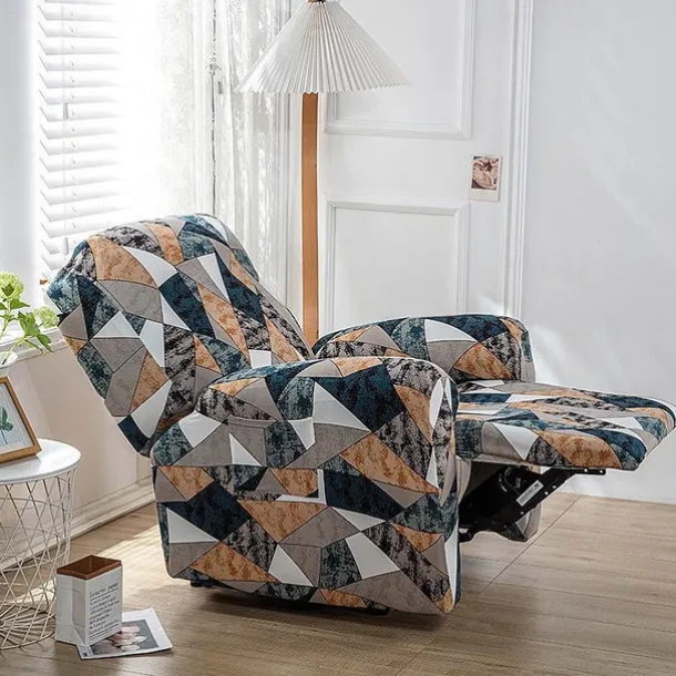 Stretch Recliner Cover Recliner Covers 1 Seater Armchair Couch Slipcover with Elastic Loop, Anti-cat Scratch Furniture Protector for Kids, Pets, Dogs, Cats