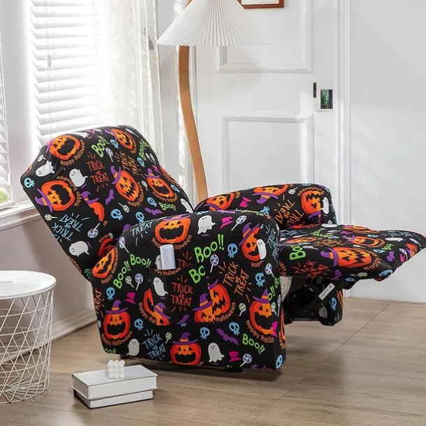 Stretch Recliner Cover Recliner Covers 1 Seater Armchair Couch Slipcover with Elastic Loop, Anti-cat Scratch Furniture Protector for Kids, Pets, Dogs, Cats