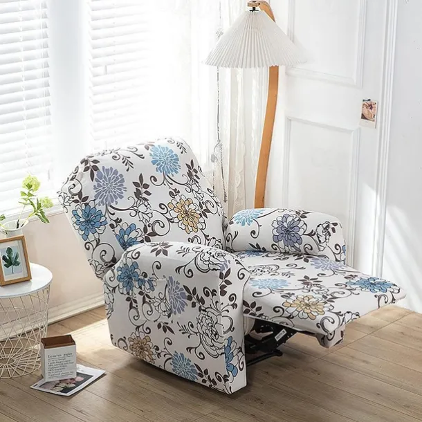 Stretch Recliner Cover Recliner Covers 1 Seater Armchair Couch Slipcover with Elastic Loop, Anti-cat Scratch Furniture Protector for Kids, Pets, Dogs, Cats