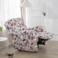 Stretch Recliner Cover Recliner Covers 1 Seater Armchair Couch Slipcover with Elastic Loop, Anti-cat Scratch Furniture Protector for Kids, Pets, Dogs, Cats