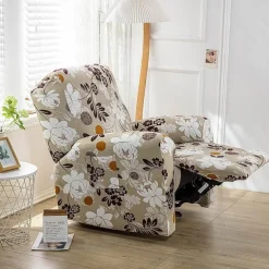 Stretch Recliner Cover Recliner Covers 1 Seater Armchair Couch Slipcover with Elastic Loop, Anti-cat Scratch Furniture Protector for Kids, Pets, Dogs, Cats
