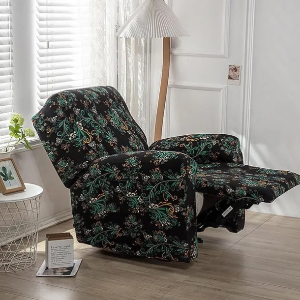 Stretch Recliner Cover Recliner Covers 1 Seater Armchair Couch Slipcover with Elastic Loop, Anti-cat Scratch Furniture Protector for Kids, Pets, Dogs, Cats