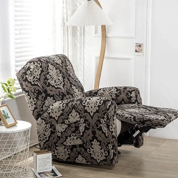 Stretch Recliner Cover Recliner Covers 1 Seater Armchair Couch Slipcover with Elastic Loop, Anti-cat Scratch Furniture Protector for Kids, Pets, Dogs, Cats