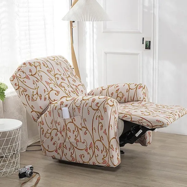 Stretch Recliner Cover Recliner Covers 1 Seater Armchair Couch Slipcover with Elastic Loop, Anti-cat Scratch Furniture Protector for Kids, Pets, Dogs, Cats