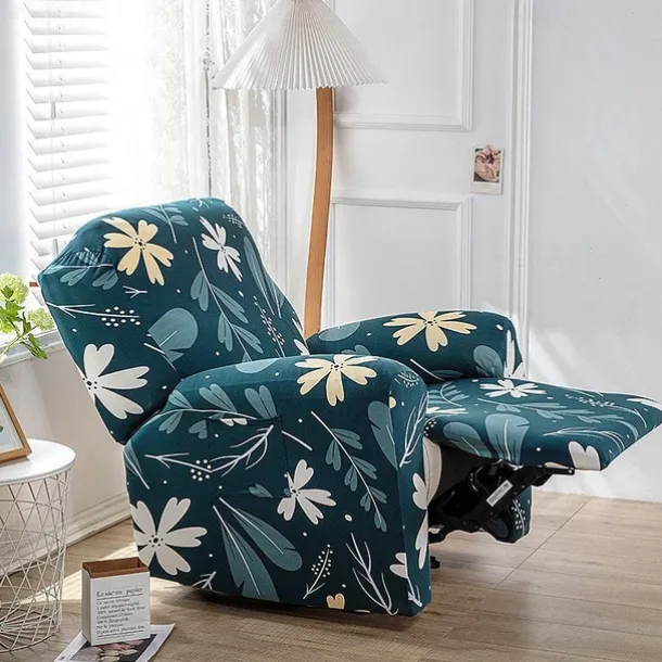 Stretch Recliner Cover Recliner Covers 1 Seater Armchair Couch Slipcover with Elastic Loop, Anti-cat Scratch Furniture Protector for Kids, Pets, Dogs, Cats