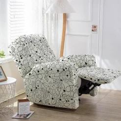 Stretch Recliner Cover Recliner Covers 1 Seater Armchair Couch Slipcover with Elastic Loop, Anti-cat Scratch Furniture Protector for Kids, Pets, Dogs, Cats