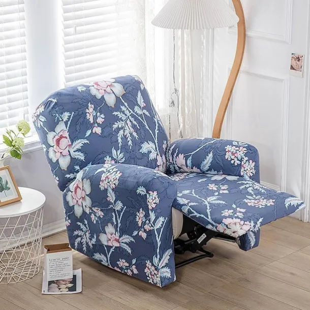 Stretch Recliner Cover Recliner Covers 1 Seater Armchair Couch Slipcover with Elastic Loop, Anti-cat Scratch Furniture Protector for Kids, Pets, Dogs, Cats