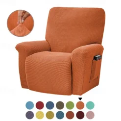 Stretch Recliner Covers Elastic Sofa Slipcover, Sofa Protector with Elastic Loop for Kids, Pets, Dogs, Cats